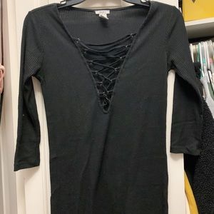 3/4 sleeve bodycon dress